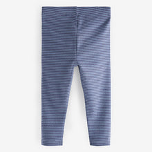 Load image into Gallery viewer, Blue Stripe Soft Touch Leggings (3mths-5yrs)
