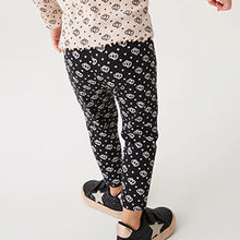 Load image into Gallery viewer, Monochrome Heart Rib Jersey Leggings (3mths-6yrs)
