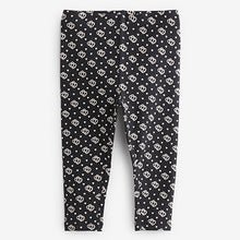 Load image into Gallery viewer, Monochrome Heart Rib Jersey Leggings (3mths-6yrs)
