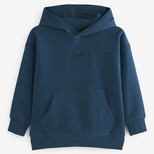 Load image into Gallery viewer, Navy Blue Plain Jersey Hoodie (3-12yrs)
