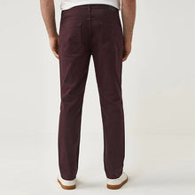 Load image into Gallery viewer, Burgundy Red Slim Fit Motion Flex Soft Touch Chino Trousers
