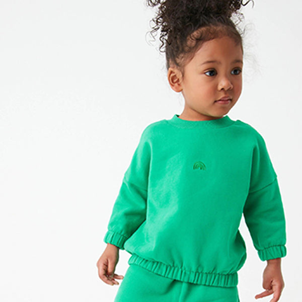 Bright Green Sweatshirt Soft Touch Jersey (3mths-5yrs)