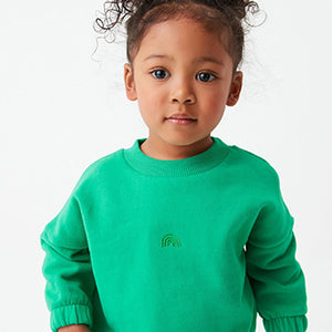Bright Green Sweatshirt Soft Touch Jersey (3mths-5yrs)