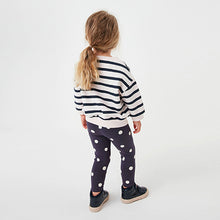 Load image into Gallery viewer, Black/White Dog Character Sweatshirt And Leggings Set (3mths-5yrs)
