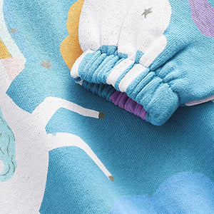 Blue Unicorn Sweatshirt Soft Touch Jersey (3mths-5yrs)