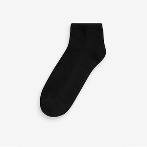 4 Pack Black Cushion Sole Trainer Socks