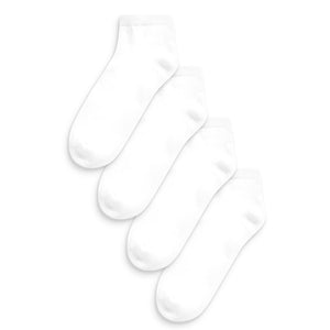 White Cushion Sole Trainer Socks 4 Pack (Women)