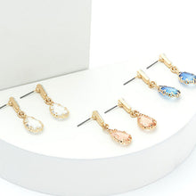 Load image into Gallery viewer, Multi Teardrop Jewel Earrings 3 Pack

