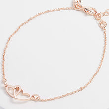 Load image into Gallery viewer, Rose Gold Tone Interlinking Heart Bracelet
