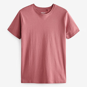 Soft Pink Slim Fit Essential Crew Neck T-Shirt