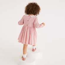 Load image into Gallery viewer, Pink Geo Printed Shirred Collar Dress (3mths-6yrs)
