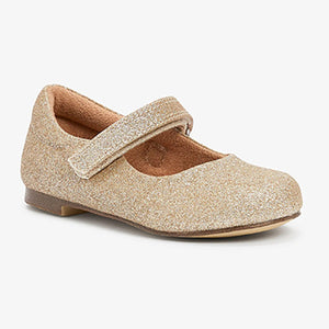 Gold Glitter Mary Jane Occasion Shoes (Younger Girls)