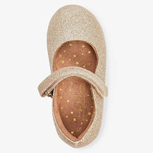 Load image into Gallery viewer, Gold Glitter Mary Jane Occasion Shoes (Younger Girls)
