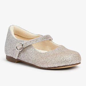 Silver Ombre Glitter Mary Jane Occasion Shoes (Younger Girls)