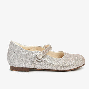 Silver Ombre Glitter Mary Jane Occasion Shoes (Younger Girls)