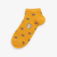 Load image into Gallery viewer, 5 Pack Woodland Animal Patterned Trainer Socks
