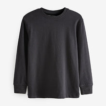 Load image into Gallery viewer, Black Long Sleeve Cosy T-Shirt (3-12yrs)
