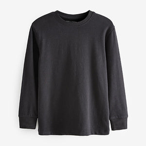 Black Long Sleeve Cosy T-Shirt (3-12yrs)