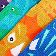 Load image into Gallery viewer, 4 Pack Bright Dinosaur 4 Pack Pattern Socks

