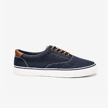 Load image into Gallery viewer, Navy Blue Regular Fit Classic Canvas Pumps
