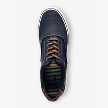 Load image into Gallery viewer, Navy Blue Regular Fit Classic Canvas Pumps
