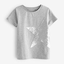 Load image into Gallery viewer, Grey Sequin Star T-Shirt (3-12yrs)
