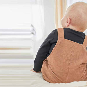 Rust Brown 2 Piece Cord Dungarees With Bodysuit (0mths-18mths)