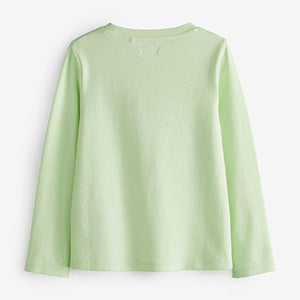 Mint Green Mint Green Sequin Flower Power Long Sleeve T-Shirt (3-12yrs)