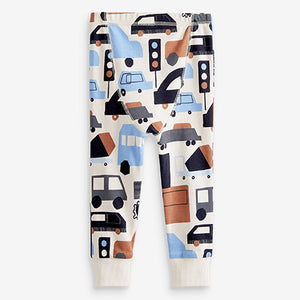 Blue/ Tan Brown 3 Pack Snuggle Pyjamas (12mths-6yrs)