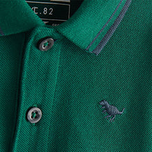 Load image into Gallery viewer, Green Long Sleeve Plain Polo Shirt (3mths-5yrs)
