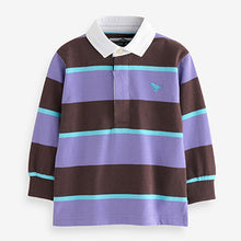 Load image into Gallery viewer, Multi Long Sleeve Jersey Rugby Polo Shirt (3mths-5yrs)
