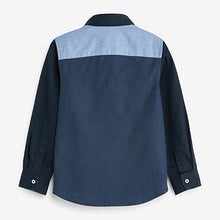 Load image into Gallery viewer, Blue Colourblock Oxford Shirt (3-12yrs)
