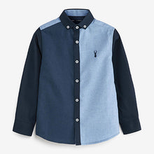 Load image into Gallery viewer, Blue Colourblock Oxford Shirt (3-12yrs)
