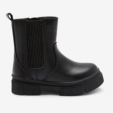 Load image into Gallery viewer, Black Chunky Chelsea Boots (Younger Girls)
