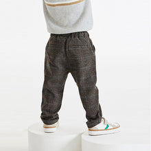 Load image into Gallery viewer, Brown Pull-On Check Trousers (3mths-5yrs)
