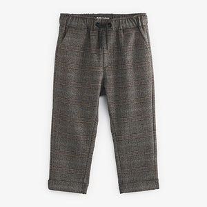 Brown Pull-On Check Trousers (3mths-5yrs)
