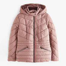Load image into Gallery viewer, Pink Short Hooded Padded Jacket
