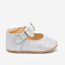 Load image into Gallery viewer, Silver Sparkle Occasion Mary Jane Baby Shoes (0-18mths)
