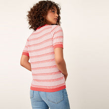Load image into Gallery viewer, Pink Gingham Knit T-Shirt
