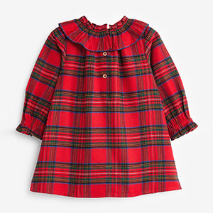 Red Ruffle Collar Check Dress (3mths-6yrs)