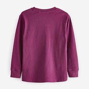 Plum Purple Long Sleeve Cosy T-Shirt (3-12yrs)
