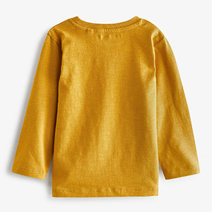 Ochre Yellow Long Sleeve Plain T-Shirt (3mths-6yrs)