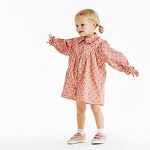 Load image into Gallery viewer, Pink Geo Cord Frill Collar Shirt Dress (3mths-6yrs)
