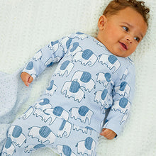 Load image into Gallery viewer, Blue Elephant 3 Pack Long Sleeve T-Shirts (3mths-18mths)
