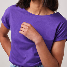 Load image into Gallery viewer, Purple Cap Sleeve T-Shirt
