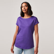 Load image into Gallery viewer, Purple Cap Sleeve T-Shirt
