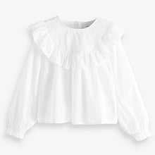 Load image into Gallery viewer, White Cotton Frill Blouse (3-12yrs)
