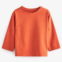 Load image into Gallery viewer, Burnt Orange Long Sleeve Cotton T-Shirt (3mths-6yrs)
