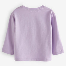 Load image into Gallery viewer, Lilac Purple Long Sleeve Cotton T-Shirt (3mths-6yrs)
