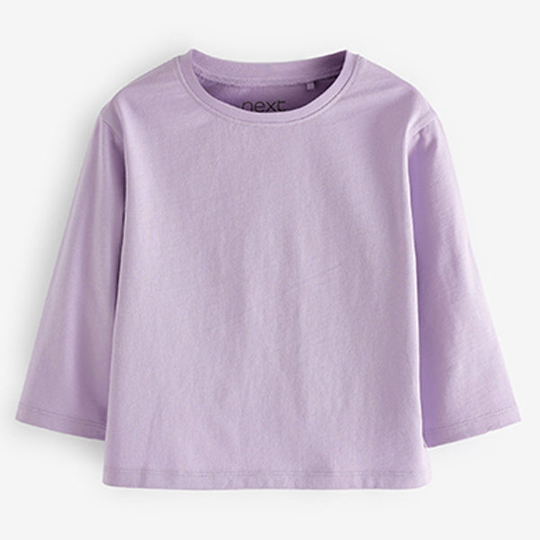 Lilac Purple Long Sleeve Cotton T-Shirt (3mths-6yrs)